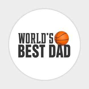 Simple World's Best Dad Typography Basketball Magnet